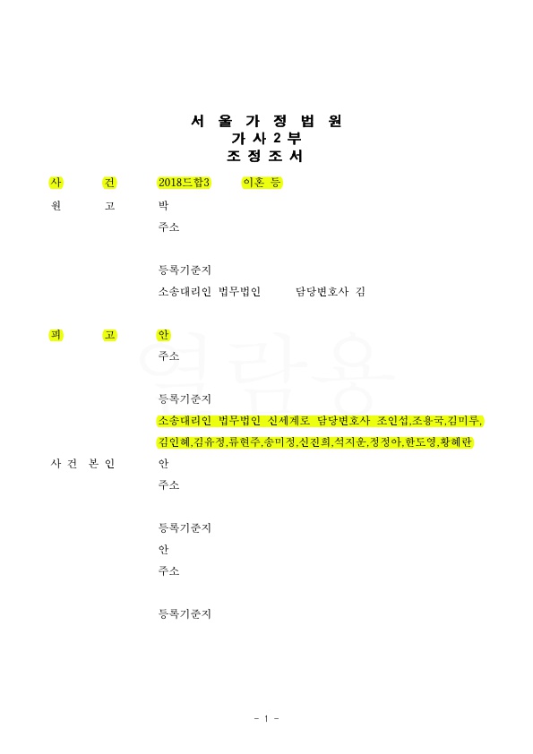 혼인기간 18년, 재산분할 35% 방어로 승소