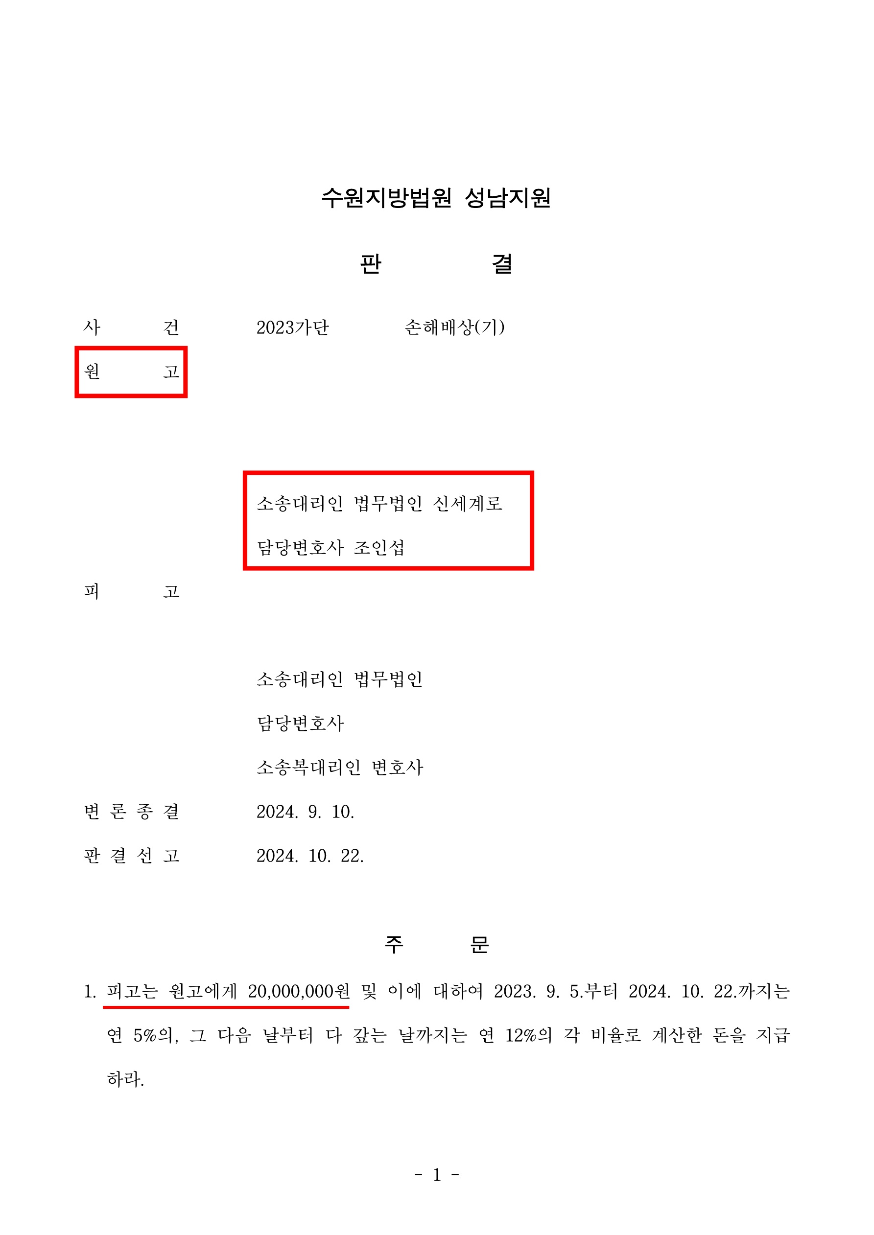 이혼 대신 선택한 상간자 소송, 손해배상 2000만원 판결 승소