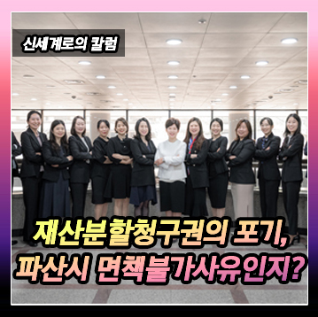 재산분할청구권의 포기가 면책불가사유에 해당하는지에 대하여 이미지