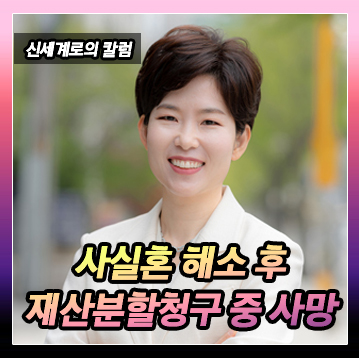 사실혼 해소 후 재산분할청구 중 사망 이미지